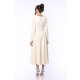 TGH ROCHIE MIDI A-LINE DRAPATA CU CORSET SI CATARAMA BIJUTERIE
