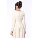 TGH ROCHIE MIDI A-LINE DRAPATA CU CORSET SI CATARAMA BIJUTERIE