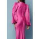 TGH ROCHIE MAXI DIN SATIN CU INEL SI MANECI BUFANTE