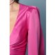 TGH ROCHIE MAXI DIN SATIN CU INEL SI MANECI BUFANTE