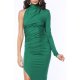 TGH ROCHIE MIDI SILHOUETTE CU O MANECA SI SPATE DECUPAT
