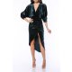 TGH SPECIAL EVENT VELVET ASYMMETRIC MIDI DRESS