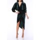 TGH SPECIAL EVENT VELVET ASYMMETRIC MIDI DRESS