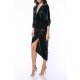 TGH SPECIAL EVENT VELVET ASYMMETRIC MIDI DRESS