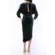 TGH SPECIAL EVENT VELVET ASYMMETRIC MIDI DRESS