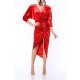 TGH SPECIAL EVENT VELVET ASYMMETRIC MIDI DRESS