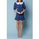 TGH ROCHIE MINI RETRO GIRL CU NASTURI SI GULER