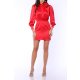 TGH ROCHIE MINI DIN SATIN CU TRANDAFIRI SI PENSE