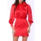 TGH ROCHIE MINI DIN SATIN CU TRANDAFIRI SI PENSE