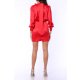 TGH ROCHIE MINI DIN SATIN CU TRANDAFIRI SI PENSE