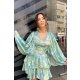 TGH ROCHIE MINI CU MANECI BUFANTE SI PRINT FLORAL