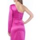 TGH ROCHIE MIDI DIN SATIN RAPTURE CU O MANECA