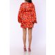 TGH ROCHIE MINI CU PRINT FLORAL SI NASTURI