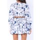 POESSE CROP TOP GREECE CU PRINT FLORAL