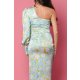 TGH ROCHIE MIDI CU MANECA BUFANTA SI PRINT FLORAL