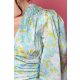 TGH ROCHIE MIDI CU MANECA BUFANTA SI PRINT FLORAL