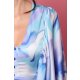 TGH ROCHIE MINI CU VOLANE ASIMETRICE SI PRINT SEA WAVES