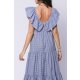 TGH ROCHIE MIDI SUMMER TIME CU VOANE SI PRINT IN CAROURI