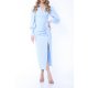 MARMURI JEWELLERY BUTTONS DEEP SLIT MIDI DRESS