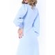 MARMURI JEWELLERY BUTTONS DEEP SLIT MIDI DRESS