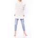 POESSE FAMOUS PUFFED SHOULDERS LONGLINE SHIRT
