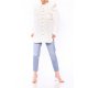 POESSE FAMOUS PUFFED SHOULDERS LONGLINE SHIRT