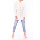 POESSE FAMOUS PUFFED SHOULDERS LONGLINE SHIRT