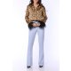 TGH FEATHERS CUFFS ANIMAL PRINT SHIRT