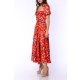 TGH ELECTIRC PRINT BOHO MIDI DRESS