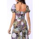 TGH ELECTIRC PRINT BOHO MIDI DRESS