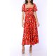 TGH ELECTIRC PRINT BOHO MIDI DRESS