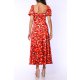 TGH ELECTIRC PRINT BOHO MIDI DRESS