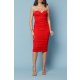 TGH CORSET HOT&INVITING DRAPED MIDI DRESS