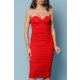 TGH CORSET HOT&INVITING DRAPED MIDI DRESS