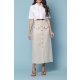 TGH LINO FRONT BUTTONS AND POCKETS MIDI SKIRT