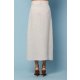 TGH LINO FRONT BUTTONS AND POCKETS MIDI SKIRT