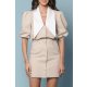 TGH LINO MODISH WIDE POINTED COLLAR MINI DRESS