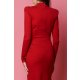 TGH ROCHIE MIDI ISABELLA CU VOLAN ASIMETRIC