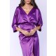 TGH ROCHIE MIDI DIN SATIN CU SLIT SI NASTURI BIJUTERIE