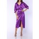 TGH ROCHIE MIDI DIN SATIN CU SLIT SI NASTURI BIJUTERIE