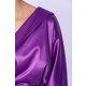 TGH ROCHIE MIDI DIN SATIN CU SLIT SI NASTURI BIJUTERIE