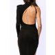TGH GLAM ROCHIE MIDI DIN LYCRA CU SPATE DECUPAT