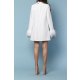 TGH BRIDAL A-LINE POINTED COLLAR FEATHERS MINI DRESS