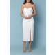 TGH BRIDAL SPECIAL PLEATED CORSET MIDI DRESS