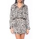 TGH ROCHIE-CAMASA MINI DIN SATIN ZEBRA PRINT