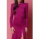 TGH ISABELLA ASYMMETRIC RUFFLE MIDI DRESS