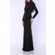 TGH ROCHIE MAXI CHARLOTTE CU MANECI LUNGI SI SPATE DECUPAT