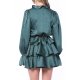 TGH ROCHIE MINI ROMANTICA ALL-OVER-RUFFLES CU IMPRIMEU LANTURI
