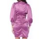 TGH ROCHIE MINI DIN SATIN CU MANECI BUFANTE SI VOLAN