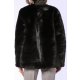 TGH RETRO OPEN FRONT FAUX FUR SHORT COAT